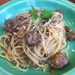 肉バルRISEでラグーソーススパゲティ