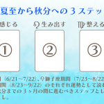 夏至から秋分への3ステップスプレッド
