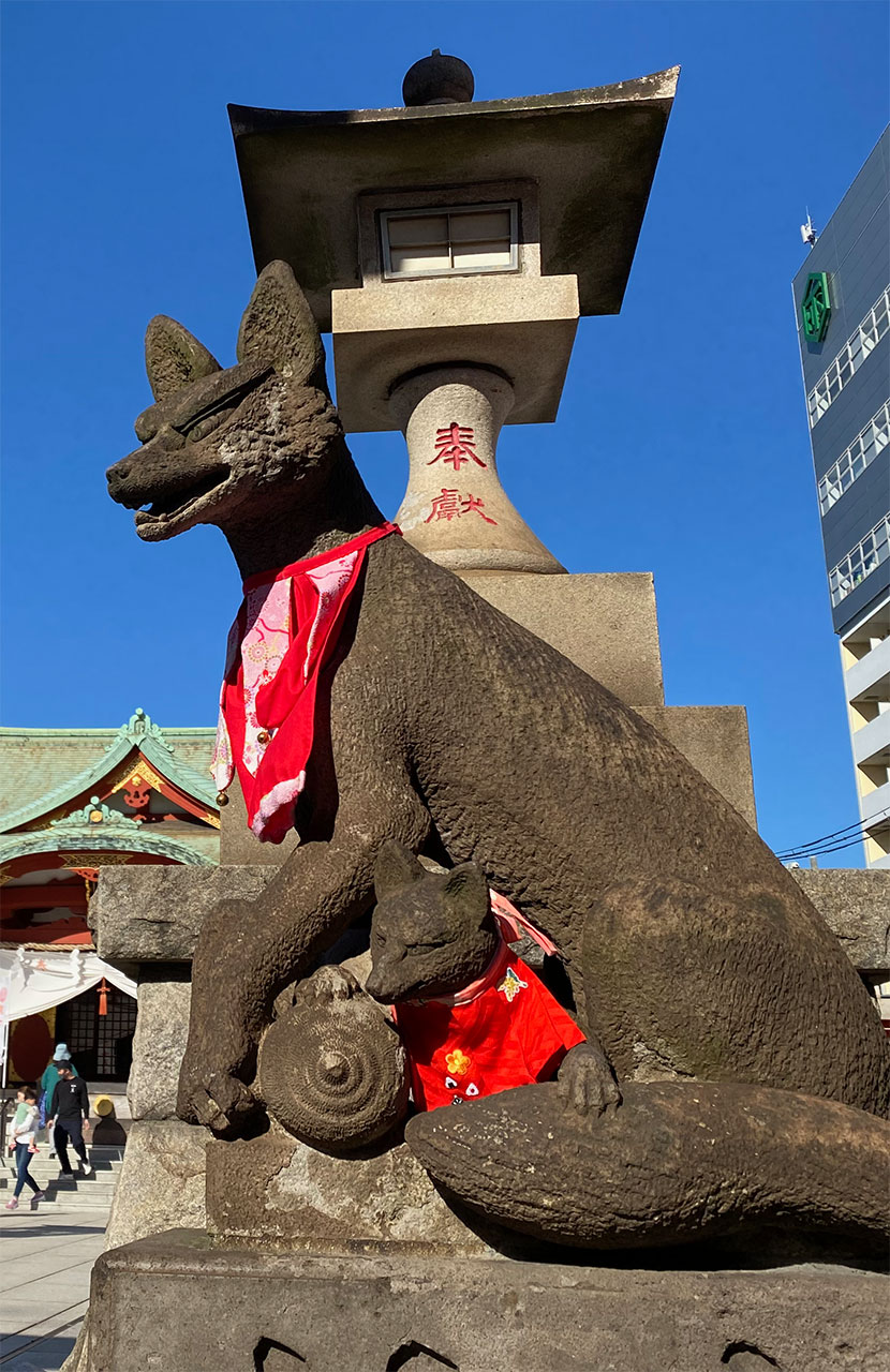 穴守稲荷神社、狛狐