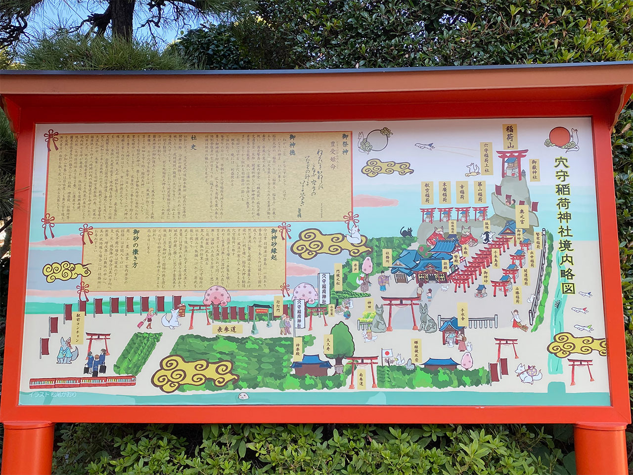 穴守稲荷神社、境内案内図