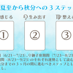 夏至から秋分への3ステップスプレッド2023