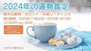 受付終了しました【年末年始限定】2024年の年運鑑定をします
