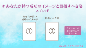 あなたが持つ成功のイメージと目指すべき姿スプレッド
